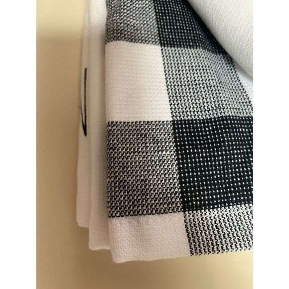 Rae Dunn Kitchen Towels Set Of 3 Trick Or Treat Happy Halloween and Checkerboard - Picture 4 of 4